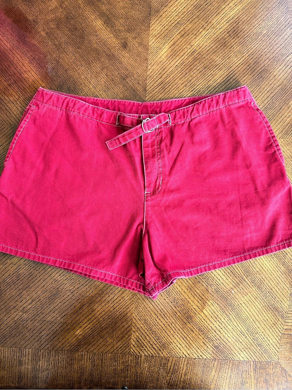 Y2K Old Navy Women's Red Jean Shorts Size 14